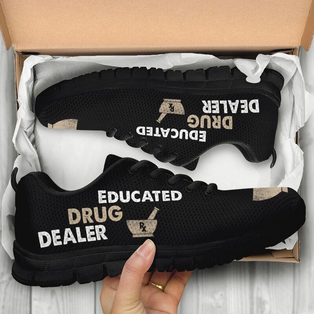 Teacher Sneaker, Educated Drug Dealer Shoes Sneakers, Fun Teacher Shoes