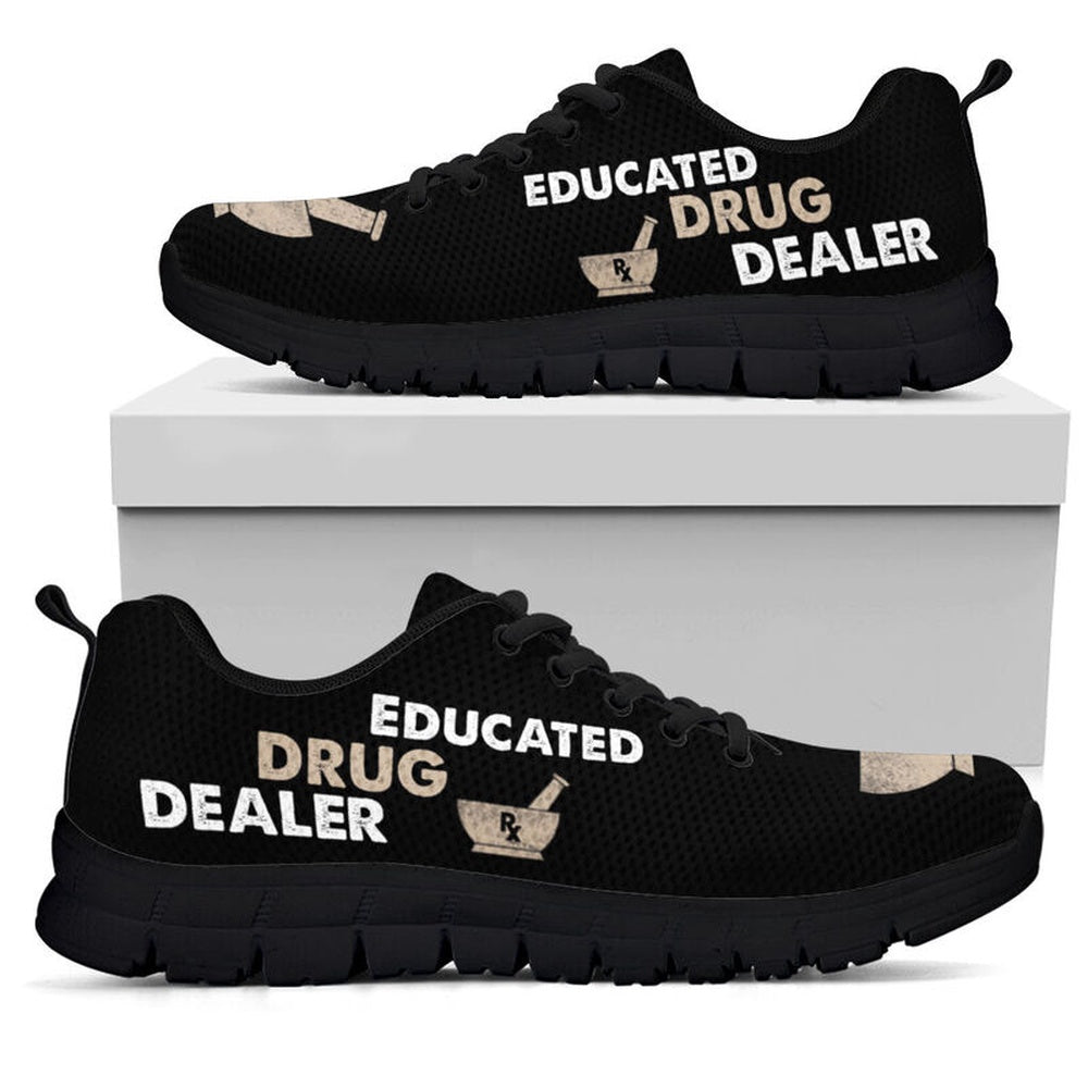 Teacher Sneaker, Educated Drug Dealer Shoes Sneakers, Fun Teacher Shoes