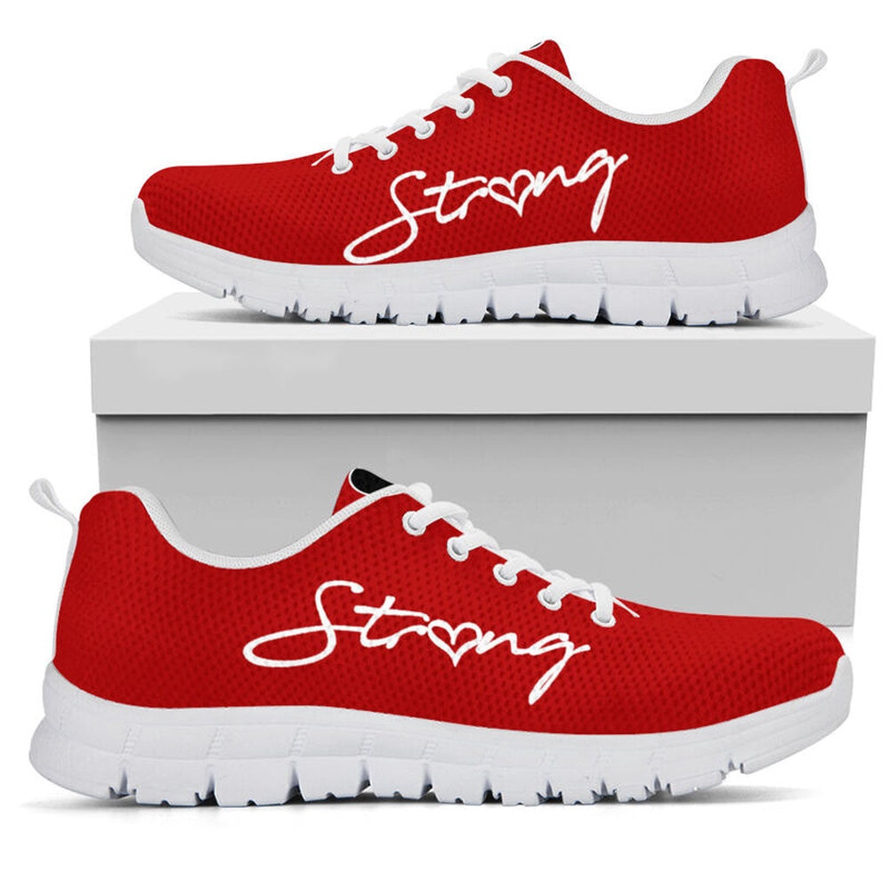 Teacher Sneaker, Education Support Strong Red Black Sneakers, Fun Teacher Shoes