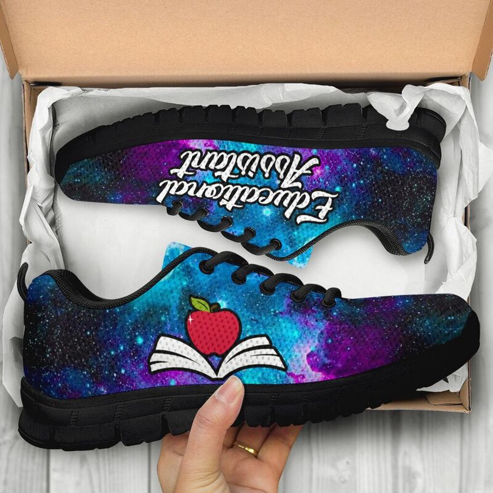 Teacher Sneaker, Educational  Assistant- galaxy kd Sneakers, Fun Teacher Shoes