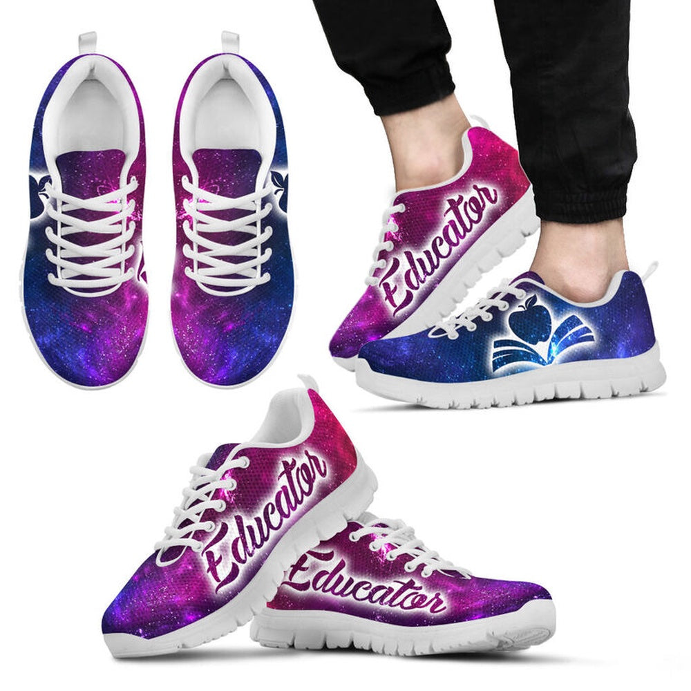 Teacher Sneaker, Educator Galaxy Sneakers, Fun Teacher Shoes