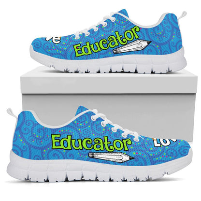 Teacher Sneaker, Educator Love Inspire Sneakers, Fun Teacher Shoes