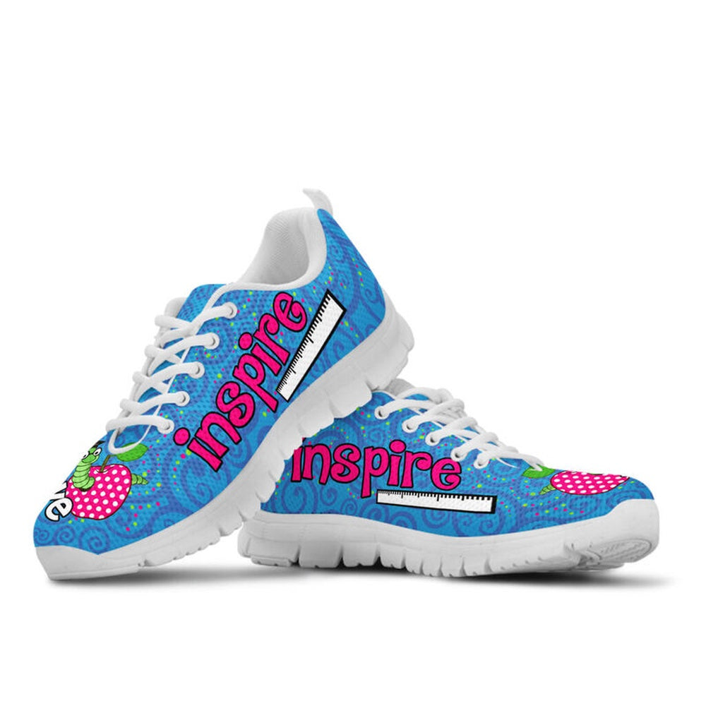 Teacher Sneaker, Educator Love Inspire Sneakers, Fun Teacher Shoes