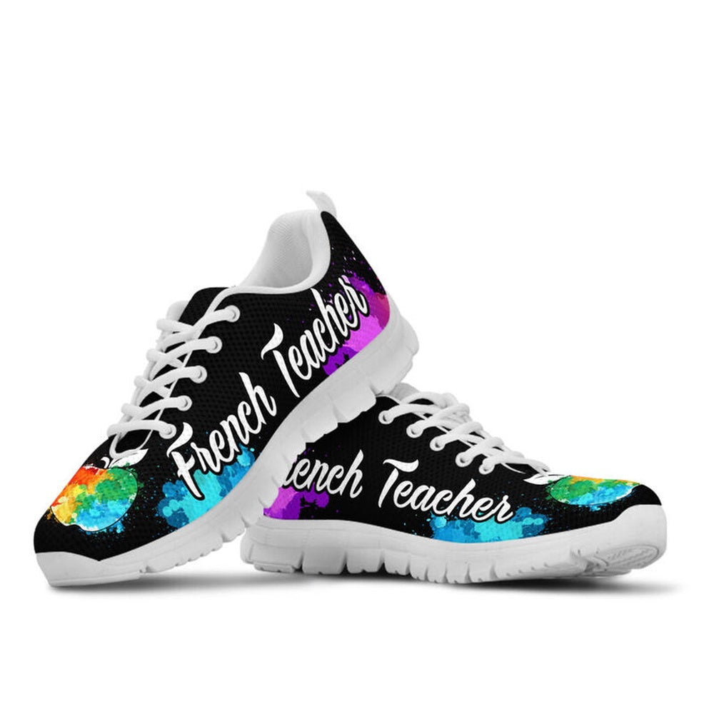 Teacher Sneaker, French Teacher Art Sneakers, Fun Teacher Shoes