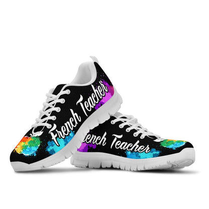 Teacher Sneaker, French Teacher Art Sneakers, Fun Teacher Shoes