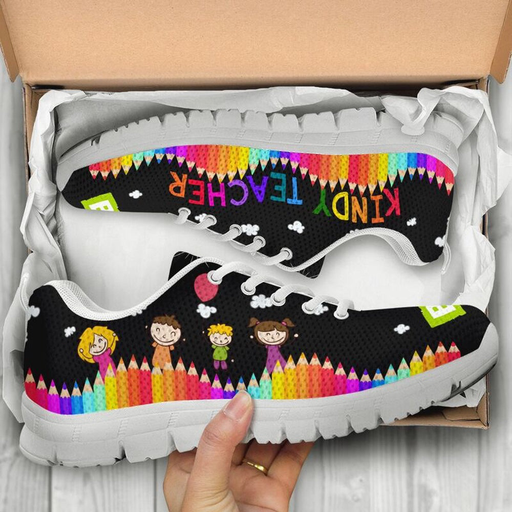 Teacher Sneaker, Kindy Teacher Abc Black Sneakers, Fun Teacher Shoes