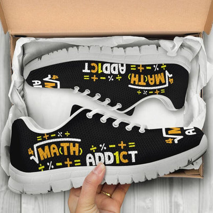 Teacher Sneaker, Math Addict Shoes Sneakers, Fun Teacher Shoes
