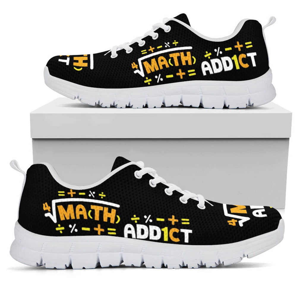 Teacher Sneaker, Math Addict Shoes Sneakers, Fun Teacher Shoes
