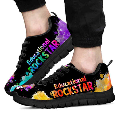 Teacher Sneaker, Principal Educational Rock Star Sneakers Shoes, Fun Teacher Shoes