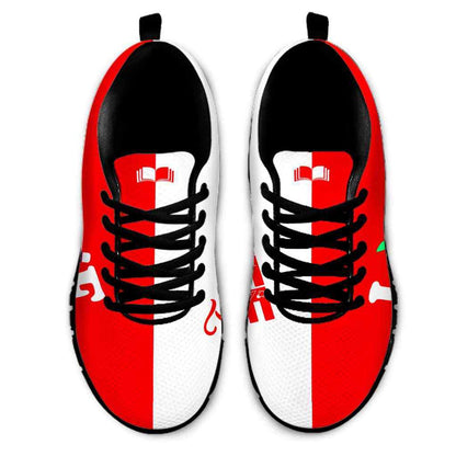 Teacher Sneaker, Red White Teacher Life Sneakers Shoes, Fun Teacher Shoes