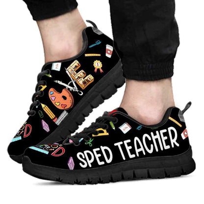 Teacher Sneaker, Sped Teacher Colorful Tools Love Sneakers Shoes, Fun Teacher Shoes