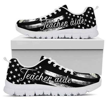 Teacher Sneaker, Teacher Aide Flag Sneakers, Fun Teacher Shoes