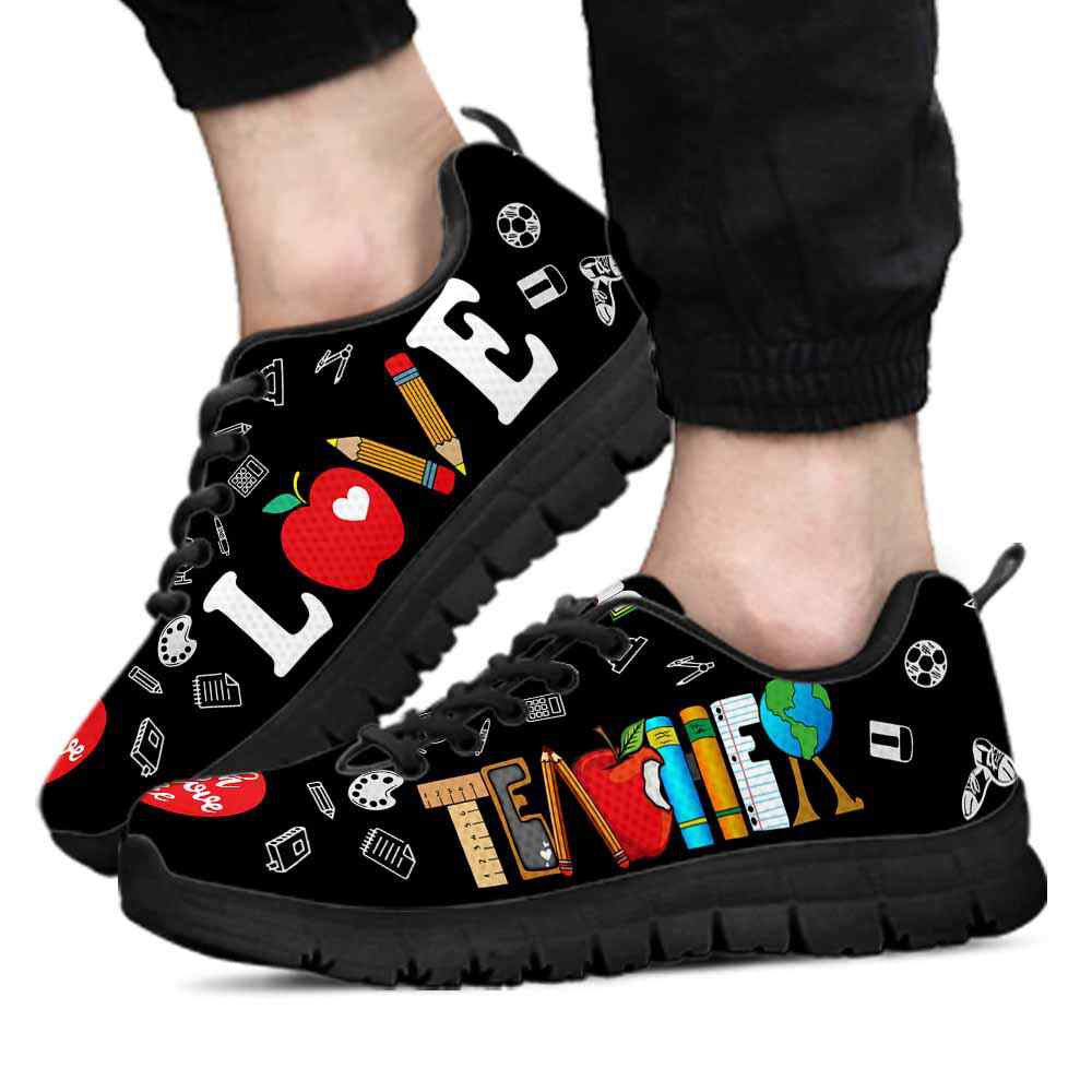 Teacher Sneaker, Teacher Tools Love Sneakers Shoes, Fun Teacher Shoes
