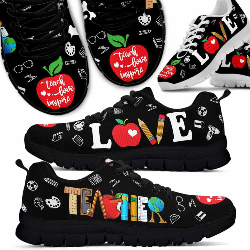 Teacher Sneaker, Teacher Tools Love Sneakers Shoes, Fun Teacher Shoes