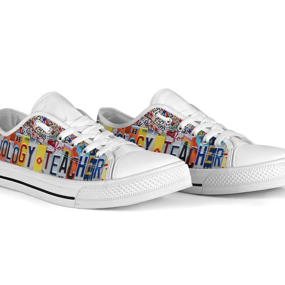Technology Teacher Inspire License Plates Low Top Shoes, Teacher Shoes, Low Top Sneakers