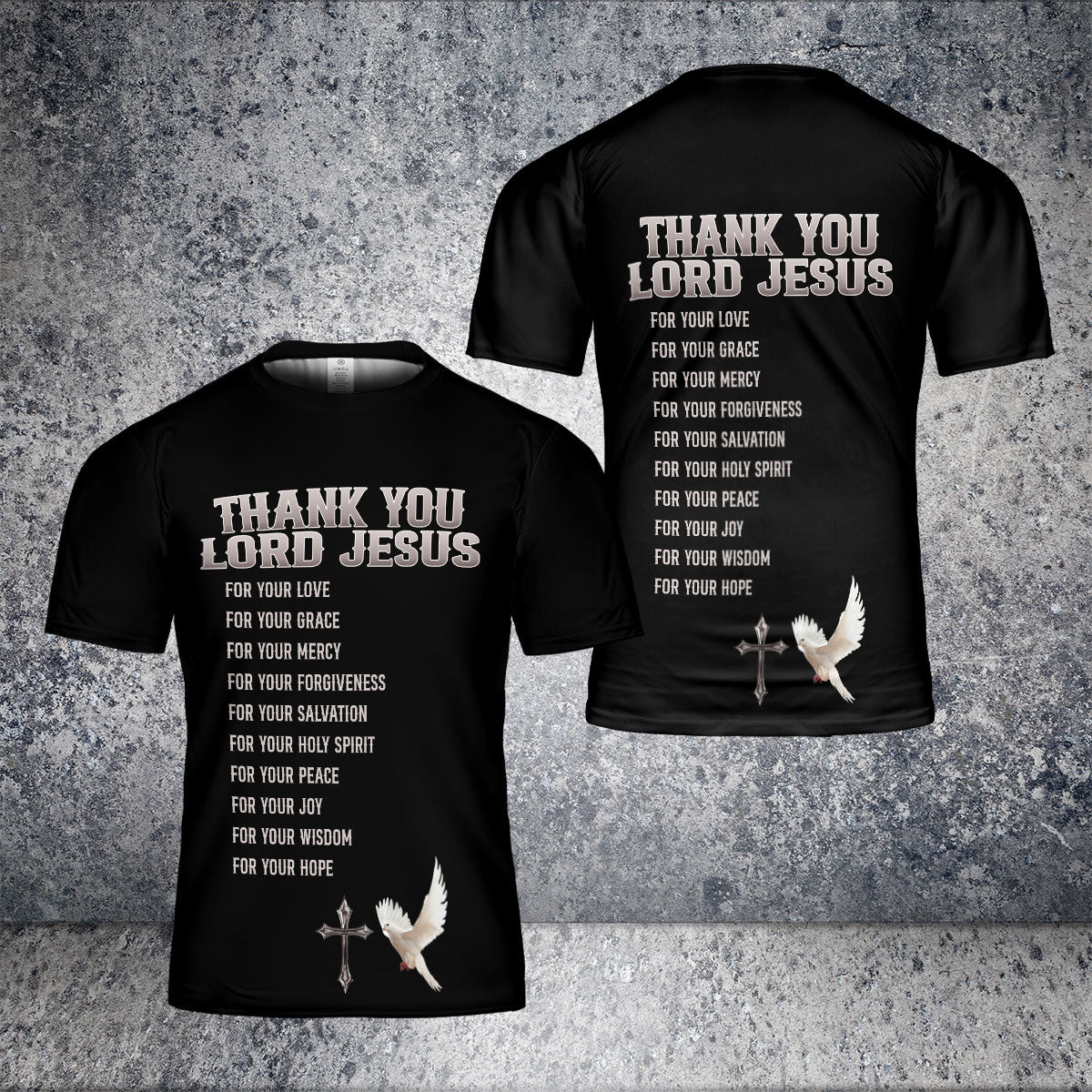 Thank You Lord Jesus 3D Tshirt For Women Men