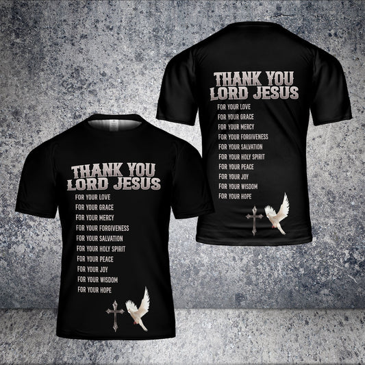 Thank You Lord Jesus 3D Tshirt For Women Men