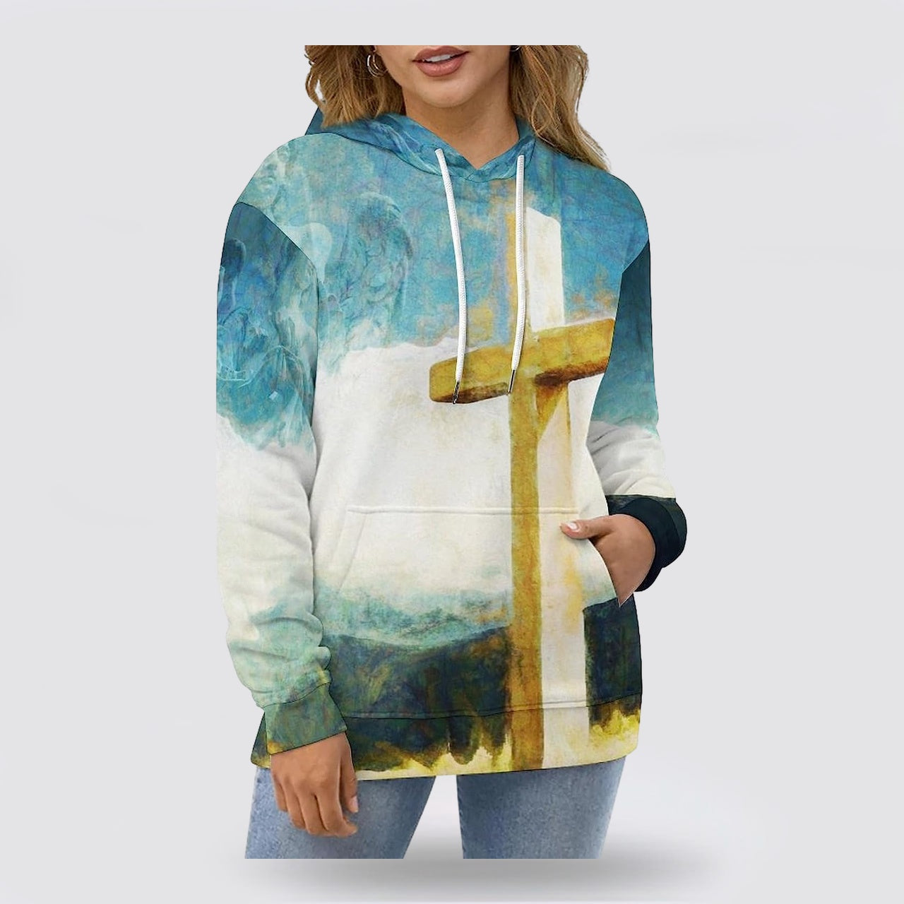 The Cross 3d Hoodies For Women Men - Christian Apparel Hoodies