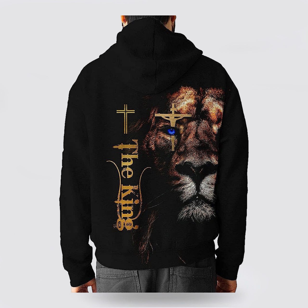 The King Lion Cross 3d Hoodies For Women Men - Christian Apparel Hoodies