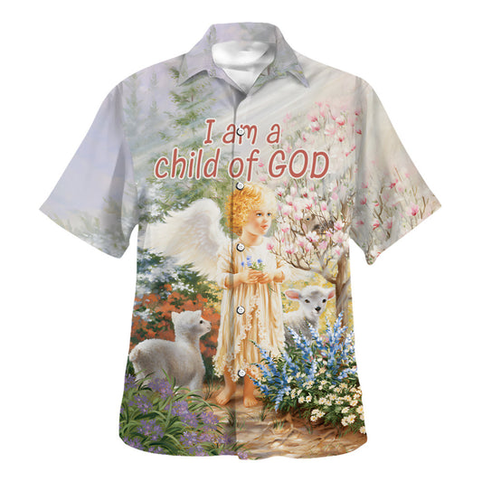 The Girl Lamb I Am A Child Of God Hawaiian Shirt For Men And Women - Christian Summer Shirt