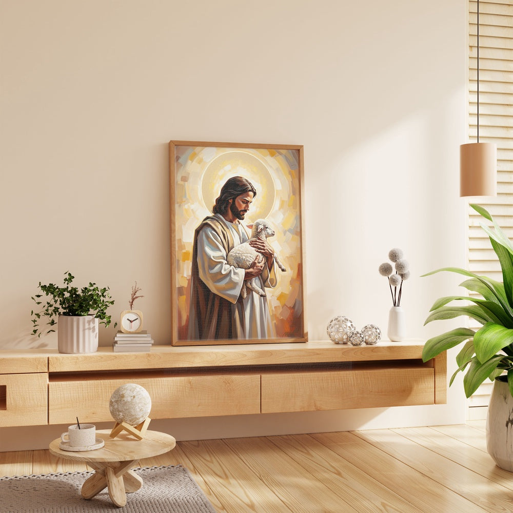 The Good Shepherd III, Christian Canvas Wall Art, Christmas Gift Ideas, Christian Home Decor, Ciaocustom