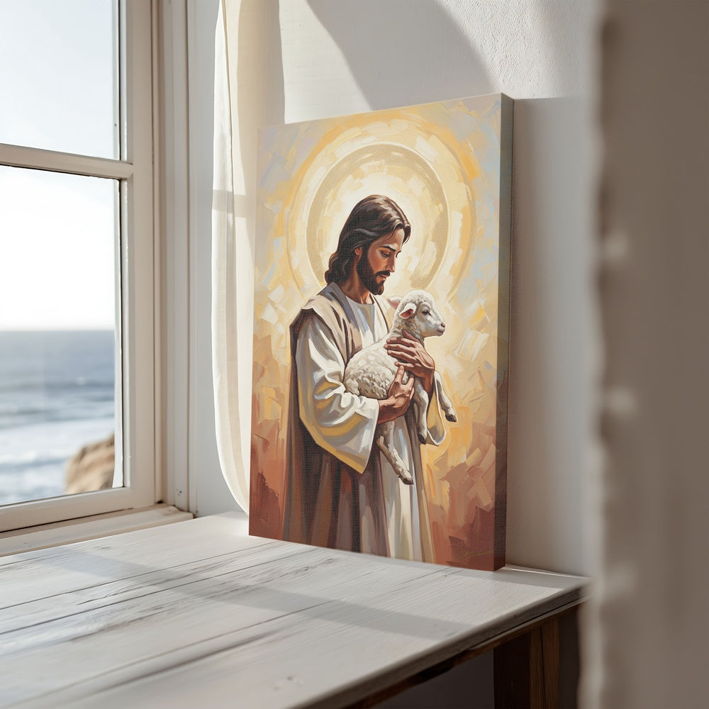 The Good Shepherd II, Christian Canvas Wall Art, Christmas Gift Ideas, Christian Home Decor, Ciaocustom