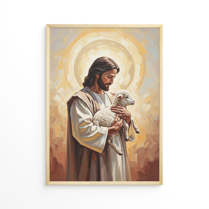 The Good Shepherd II, Christian Canvas Wall Art, Christmas Gift Ideas, Christian Home Decor, Ciaocustom