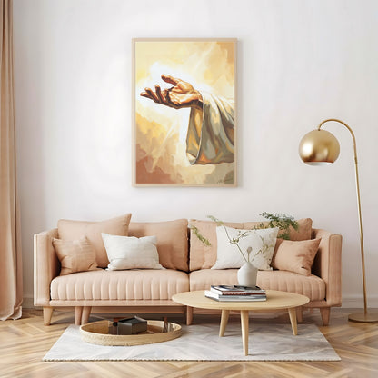 The Hand of God, Christian Canvas Wall Art, Christmas Gift Ideas, Christian Home Decor, Ciaocustom