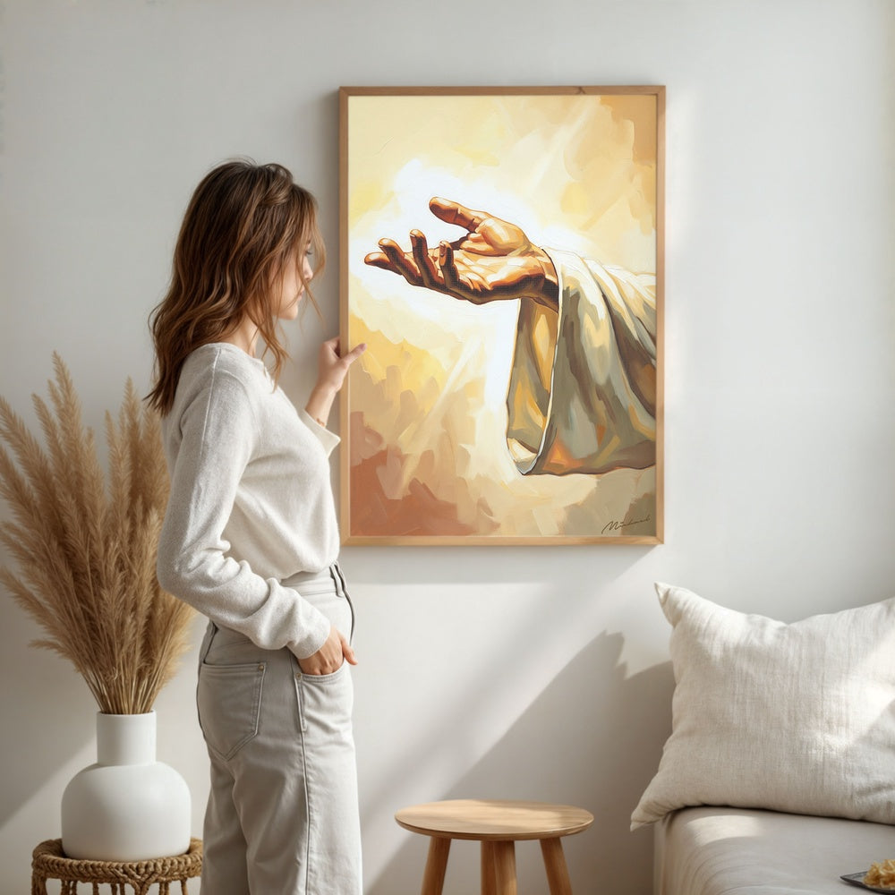 The Hand of God, Christian Canvas Wall Art, Christmas Gift Ideas, Christian Home Decor, Ciaocustom