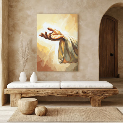 The Hand of God, Christian Canvas Wall Art, Christmas Gift Ideas, Christian Home Decor, Ciaocustom