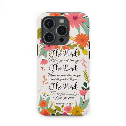 The Lord Bless You And Keep You Numbers 624-26 Bible Verse Phone Case - Christian Gifts for Women