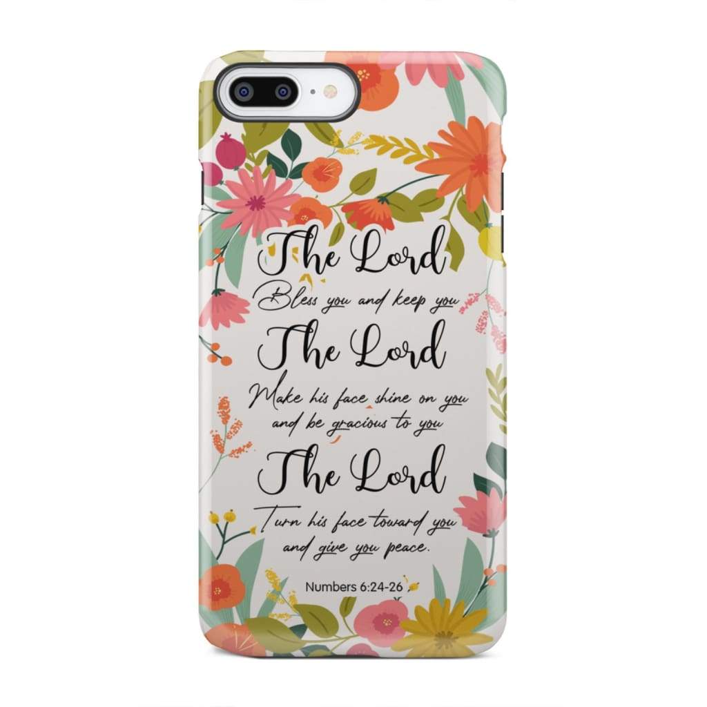 The Lord Bless You And Keep You Numbers 624-26 Bible Verse Phone Case - Christian Gifts for Women