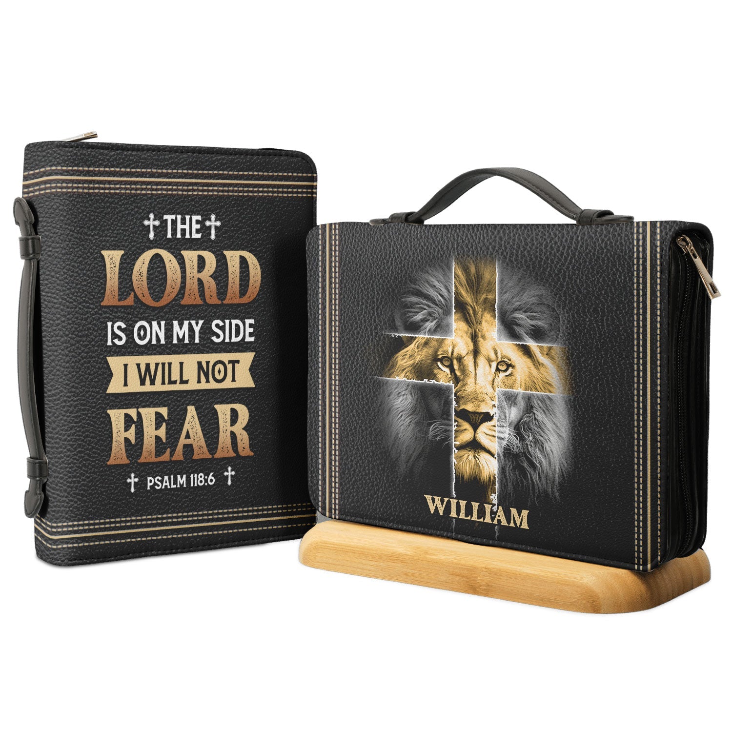 The Lord Is On My Side I Will Not Fear Psalm 118 6 Personalized Bible Cover - Christian Bible Covers For Women