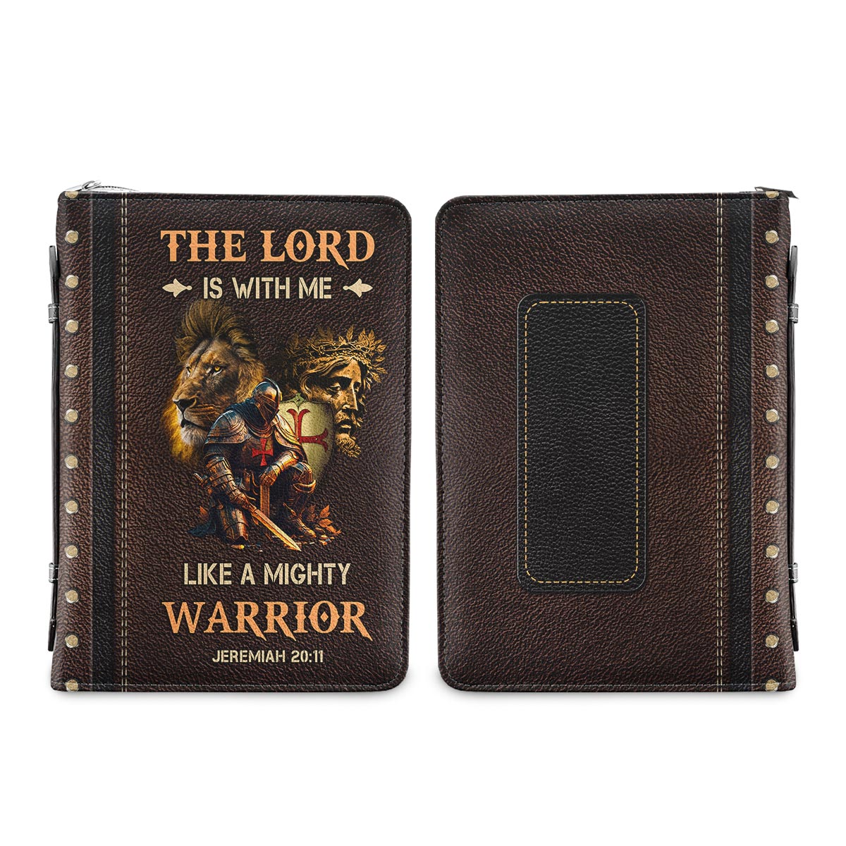 The Lord Is With Me Like A Mighty Warrior Jeremiah 20 11 Personalized Bible Cover - Christian Bible Covers For Women