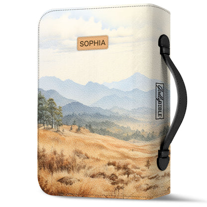 The Lord Is With Me Like A Mighty Warrior Jeremiah 20 11 Smoky Mountain Personalized Bible Cover