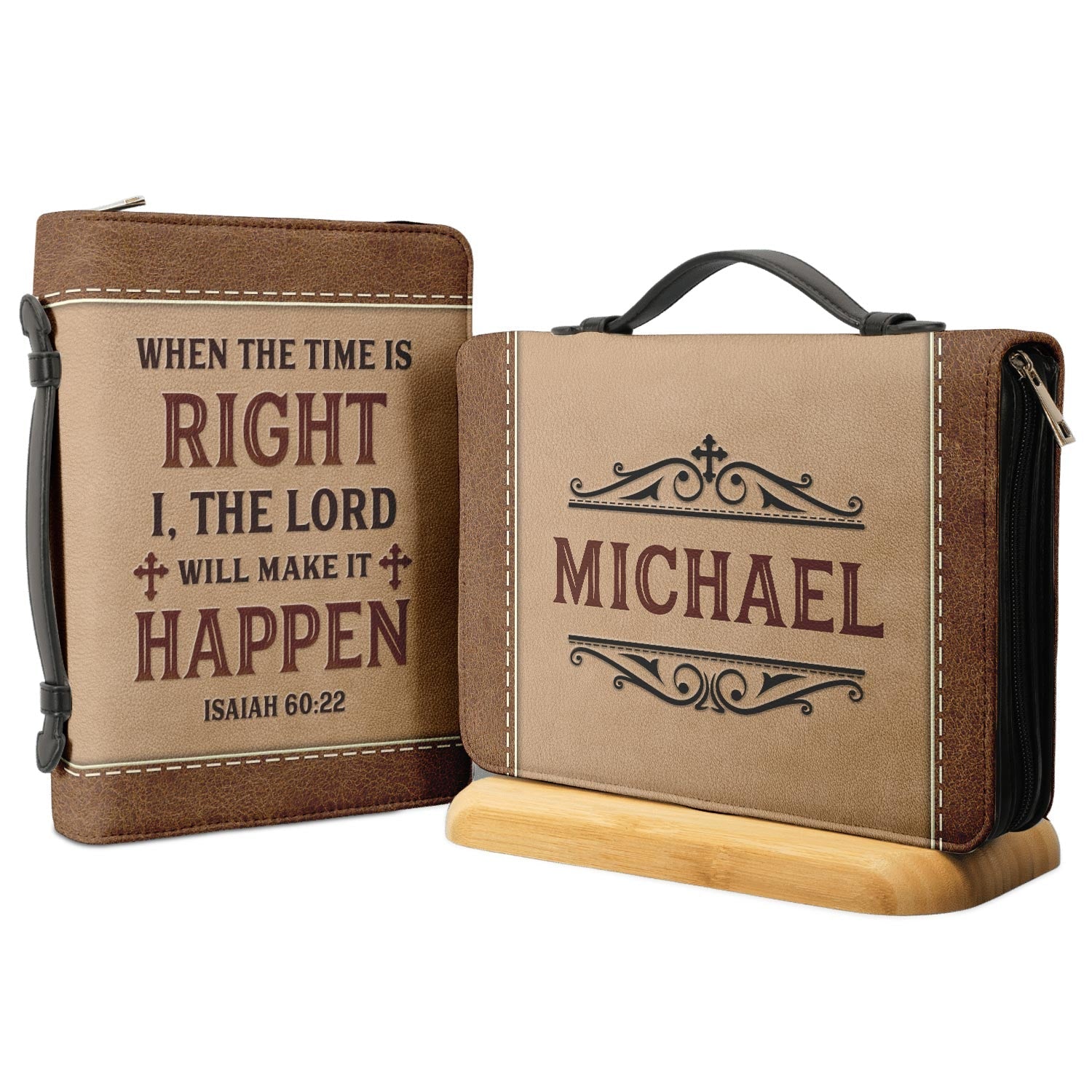 The Lord Will Make It Happen Isaiah 60 22 Personalized Bible Cover - Christian Bible Covers For Women