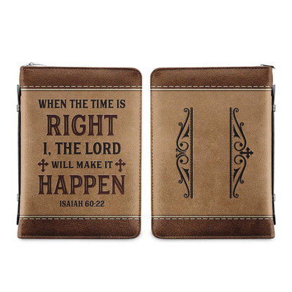 The Lord Will Make It Happen Isaiah 60 22 Personalized Bible Cover - Christian Bible Covers For Women