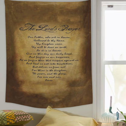 The Lord's Prayer Tapestry - Bible Verse Tapestry