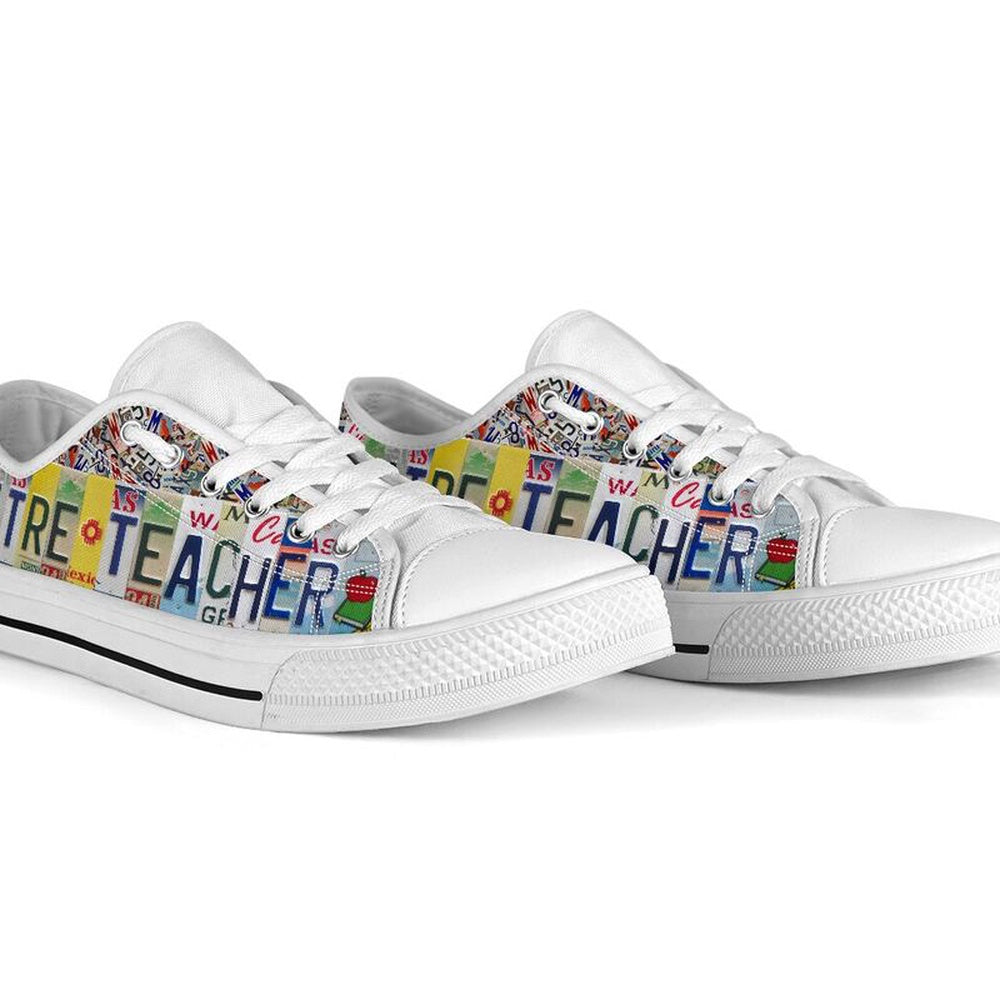 Theatre Teacher Inspire License Plates Low Top Shoes, Teacher Shoes, Low Top Sneakers