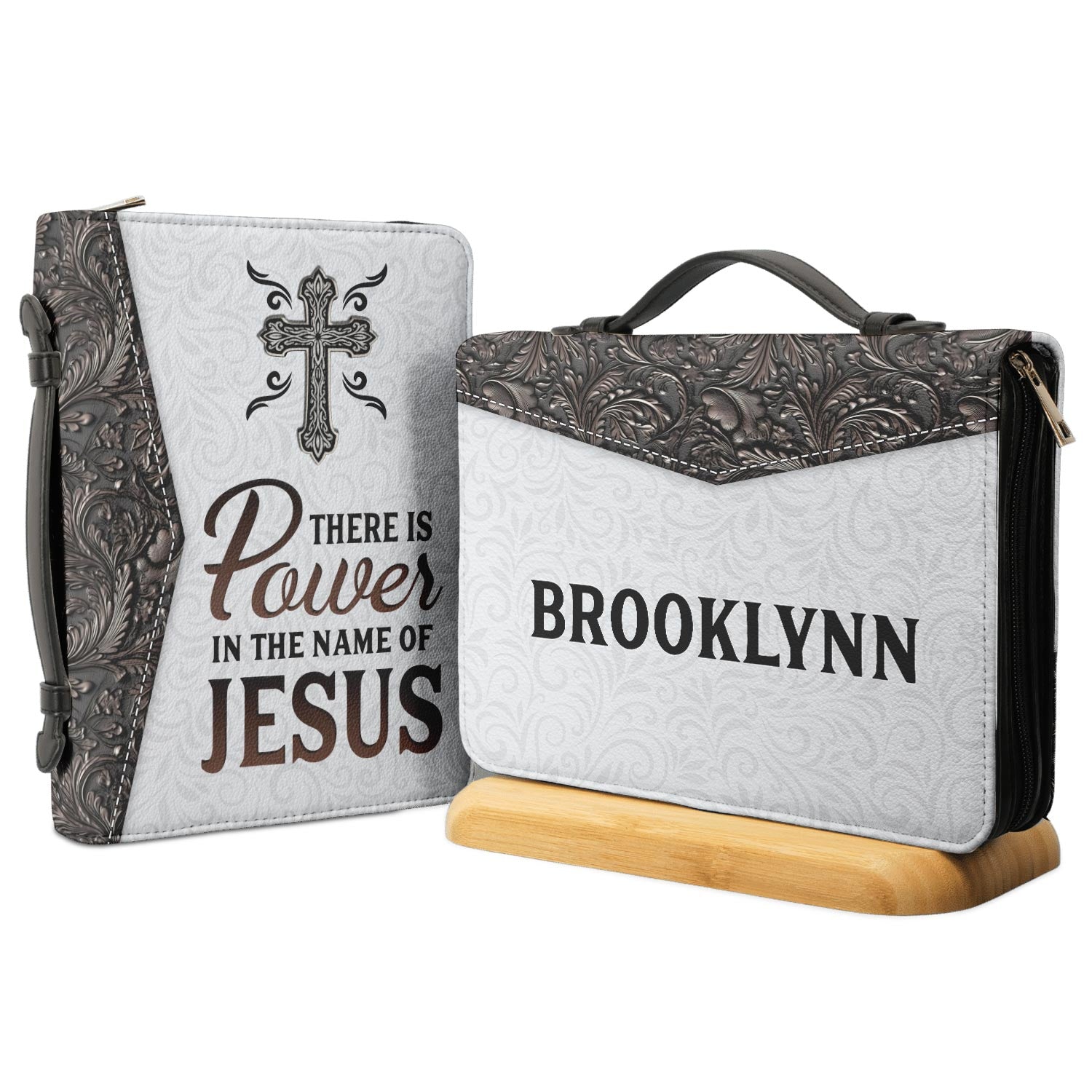 There Is Power In The Name Of Jesus Personalized Bible Cover - Christian Bible Covers For Women