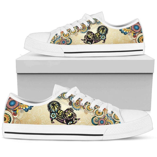 Tibetan Spaniel Women's Low Top Shoes, Low Top Sneaker, Low Top Canvas Shoes