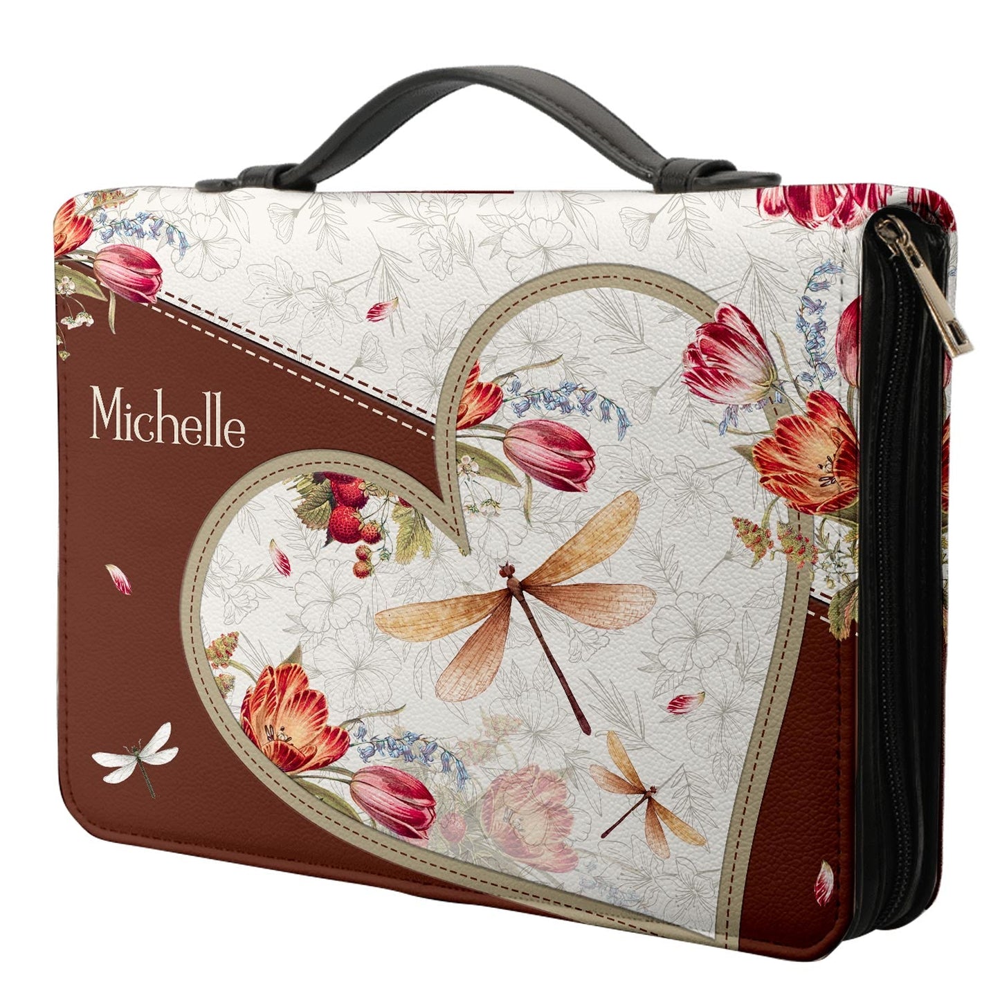 To My Pastors Wife Dragonfly Floral Personalized Bible Cover - Christian Bible Covers For Women