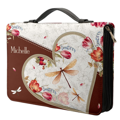 To My Pastors Wife Dragonfly Floral Personalized Bible Cover - Christian Bible Covers For Women