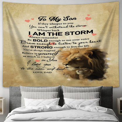 To My Son Canvas Wall Art Tapestry - Christian Tapestry Wall Hanging