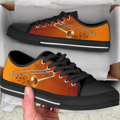 Trombone Free Color Low Top Music Shoes, Canvas Shoes Design, Low Top Sneaker