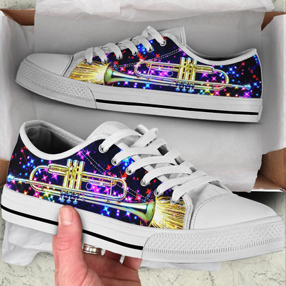 Trumpet Celebrating Low Top Music Shoes, Canvas Shoes Design, Low Top Sneaker