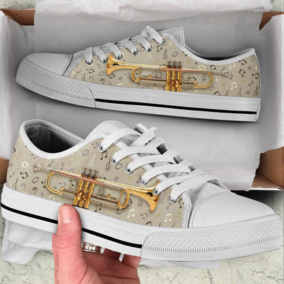 Trumpet Classic Low Top Music Shoes, Canvas Shoes Design, Low Top Sneaker