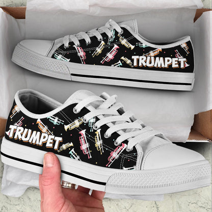 Trumpet Color Low Top Music Shoes, Canvas Shoes Design, Low Top Sneaker