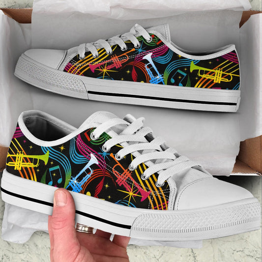 Trumpet Fabric Color Low Top Music Shoes, Canvas Shoes Design, Low Top Sneaker