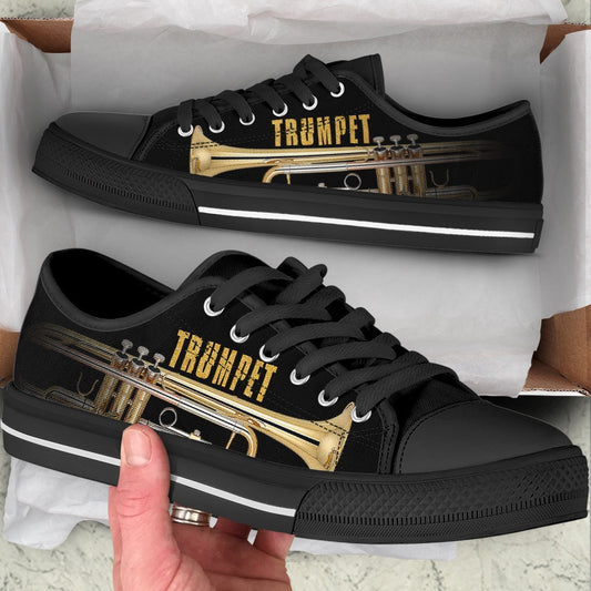 Trumpet My Passion Low Top Shoes , Low Top Sneaker, Low Top Canvas Shoes